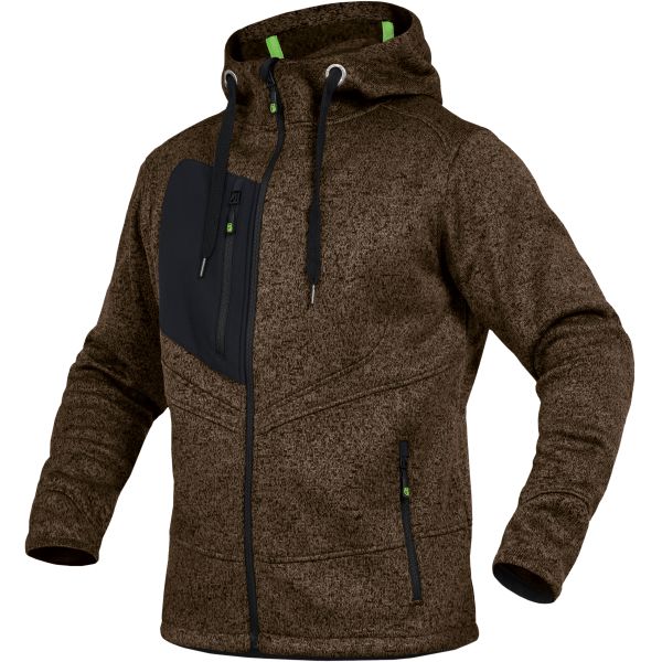 Jacke mit Melange-Strick von Leibwächter – Produkt- und Farbansicht für Textildruck und Stickerei