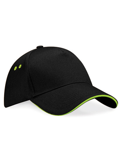 Kontrast-Cap mit Rip-Strip™-Größeneinsteller von Beechfield – Produkt- und Farbansicht für Textildruck und Stickerei