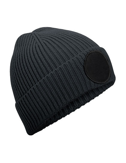 Circular Fashion Patch Beanie von Beechfield – Produkt- und Farbansicht für Textildruck und Stickerei