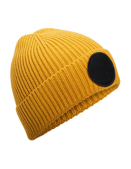 Circular Fashion Patch Beanie von Beechfield – Produkt- und Farbansicht für Textildruck und Stickerei