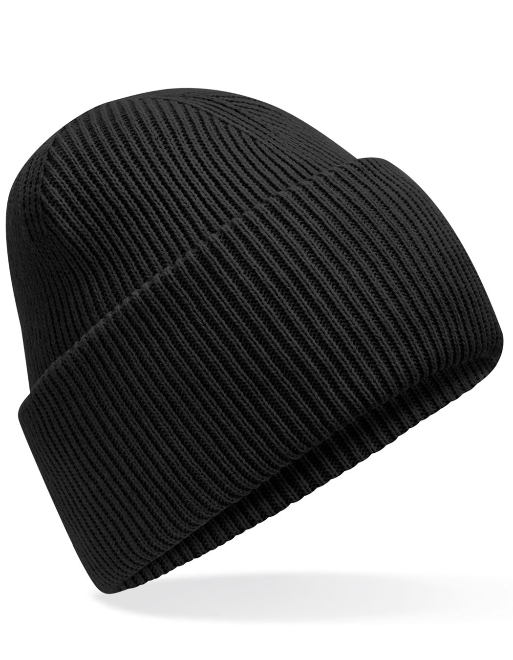 Beechfield Classic Engineered Deep Cuffed Beanie CB385R in Black