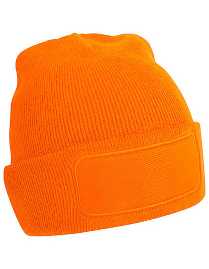 Beanie aus Polyacryl mit Baumwoll-Twill-Aufnäher