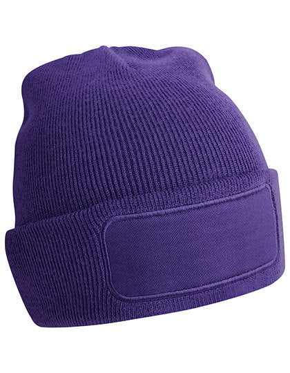 Beanie aus Polyacryl mit Baumwoll-Twill-Aufnäher