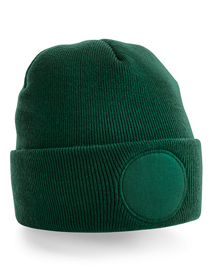 Circular Patch Beanie von Beechfield – Produkt- und Farbansicht für Textildruck und Stickerei