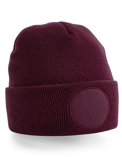 Circular Patch Beanie von Beechfield – Produkt- und Farbansicht für Textildruck und Stickerei
