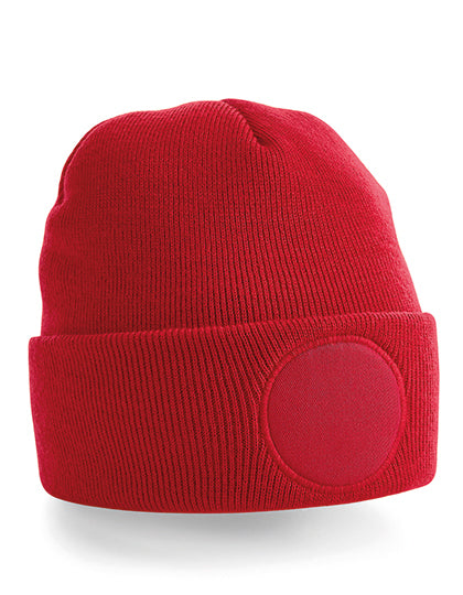 Circular Patch Beanie von Beechfield – Produkt- und Farbansicht für Textildruck und Stickerei