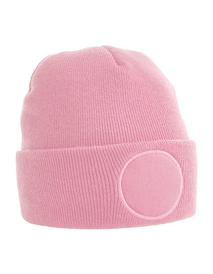Circular Patch Beanie von Beechfield – Produkt- und Farbansicht für Textildruck und Stickerei