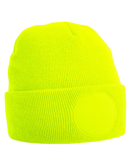 Circular Patch Beanie von Beechfield – Produkt- und Farbansicht für Textildruck und Stickerei