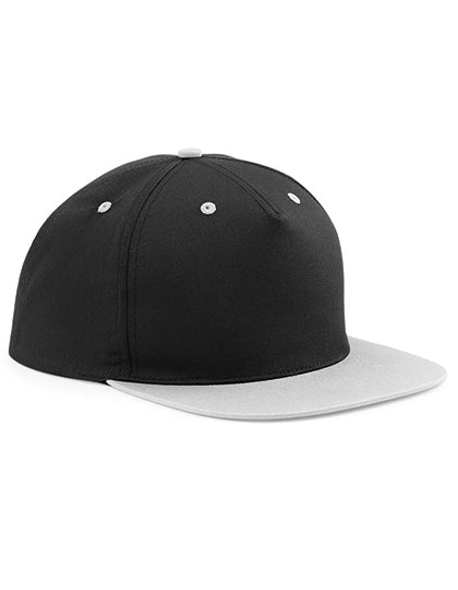 Kontrastreiche Snapback-Cap von Beechfield – Produkt- und Farbansicht für Textildruck und Stickerei