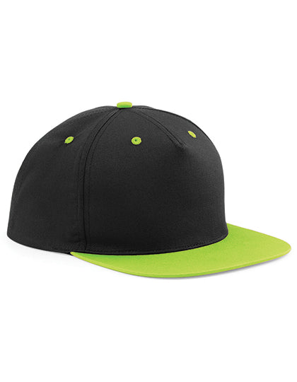 Kontrastreiche Snapback-Cap von Beechfield – Produkt- und Farbansicht für Textildruck und Stickerei
