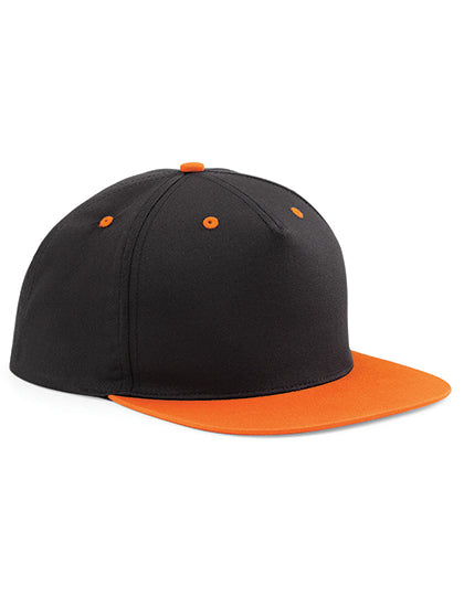 Kontrastreiche Snapback-Cap von Beechfield – Produkt- und Farbansicht für Textildruck und Stickerei