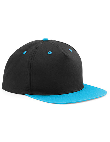 Kontrastreiche Snapback-Cap von Beechfield – Produkt- und Farbansicht für Textildruck und Stickerei