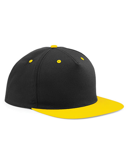 Kontrastreiche Snapback-Cap von Beechfield – Produkt- und Farbansicht für Textildruck und Stickerei