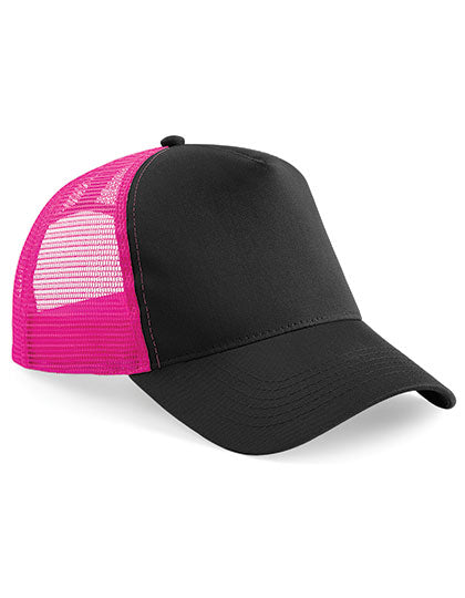 Retro Snapback-Cap mit Netz-Rückenteil von Beechfield – Produkt- und Farbansicht für Textildruck und Stickerei