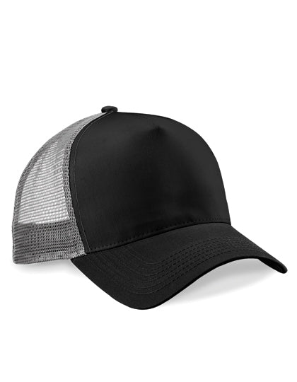 Retro Snapback-Cap mit Netz-Rückenteil von Beechfield – Produkt- und Farbansicht für Textildruck und Stickerei
