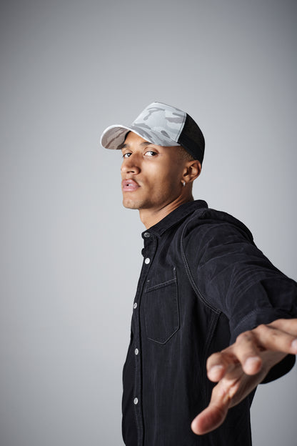 5-Panel-Netz-Cap mit Camouflage-Design