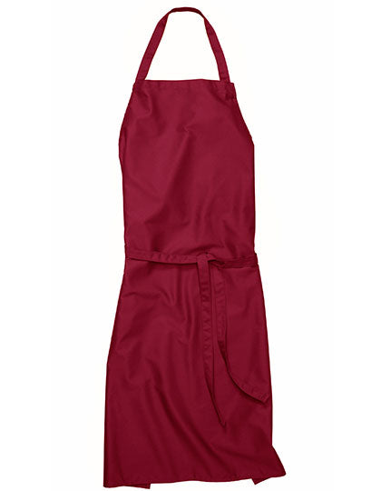 CG Workwear Bib Apron Verona 90 GreeNature in Cherry – mit Firmenlogo individualisierbar