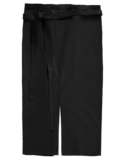 CG Workwear Slit Apron Milano 80 x 100 cm in Black – mit Firmenlogo individualisierbar