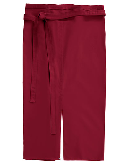 CG Workwear Slit Apron Milano 80 x 100 cm in Cherry – mit Firmenlogo individualisierbar