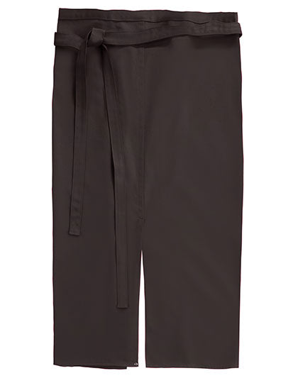 CG Workwear Slit Apron Milano 80 x 100 cm in Chocolate – mit Firmenlogo individualisierbar
