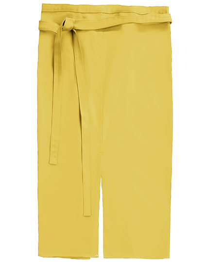 CG Workwear Slit Apron Milano 80 x 100 cm in Curry – mit Firmenlogo individualisierbar