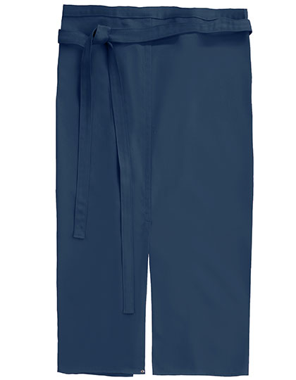 CG Workwear Slit Apron Milano 80 x 100 cm in Dark Blue – mit Firmenlogo individualisierbar