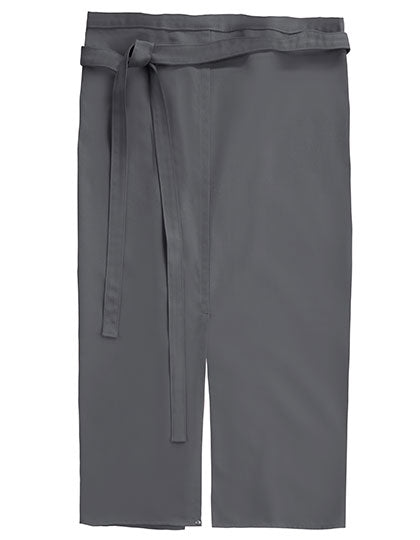CG Workwear Slit Apron Milano 80 x 100 cm in Elefant – mit Firmenlogo individualisierbar