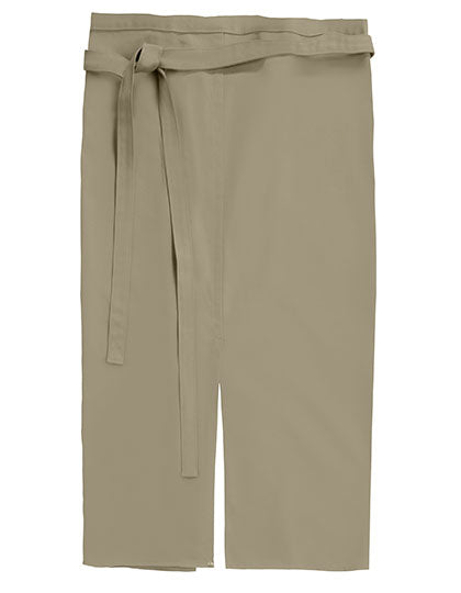 CG Workwear Slit Apron Milano 80 x 100 cm in Khaki – mit Firmenlogo individualisierbar