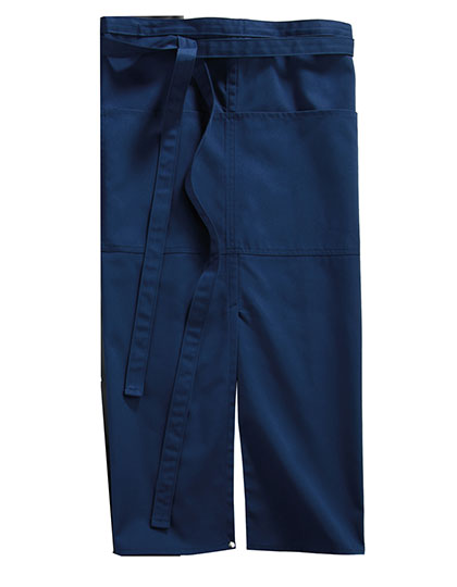 CG Workwear Slit Apron Milano 80 x 100 cm in Navy – mit Firmenlogo individualisierbar