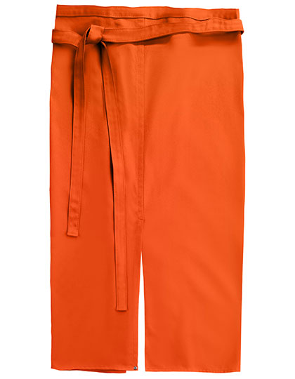 CG Workwear Slit Apron Milano 80 x 100 cm in Pumpkin – mit Firmenlogo individualisierbar