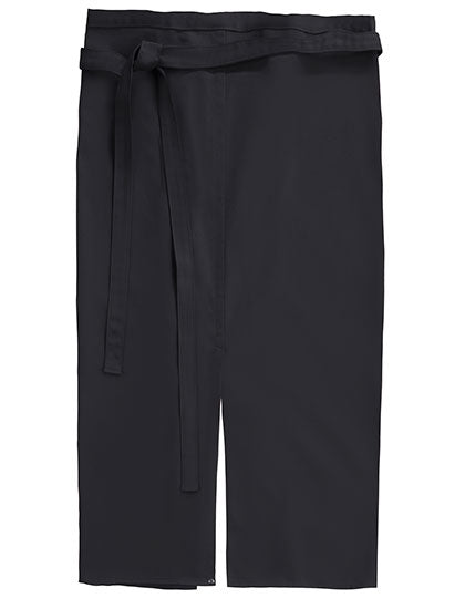 CG Workwear Slit Apron Milano 80 x 100 cm in Raven – mit Firmenlogo individualisierbar