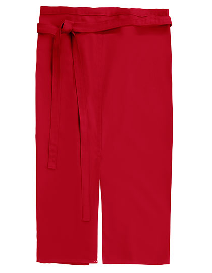 CG Workwear Slit Apron Milano 80 x 100 cm in Red – mit Firmenlogo individualisierbar
