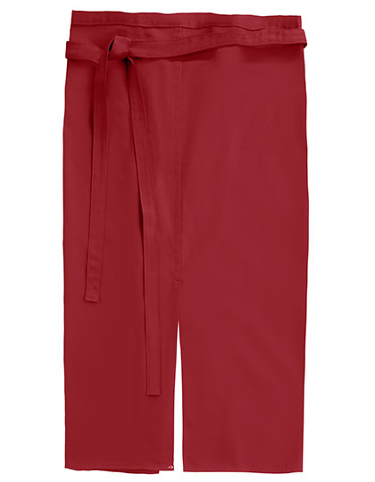 CG Workwear Slit Apron Milano 80 x 100 cm in Regency Red – mit Firmenlogo individualisierbar