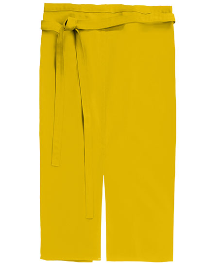CG Workwear Slit Apron Milano 80 x 100 cm in Sunshine – mit Firmenlogo individualisierbar