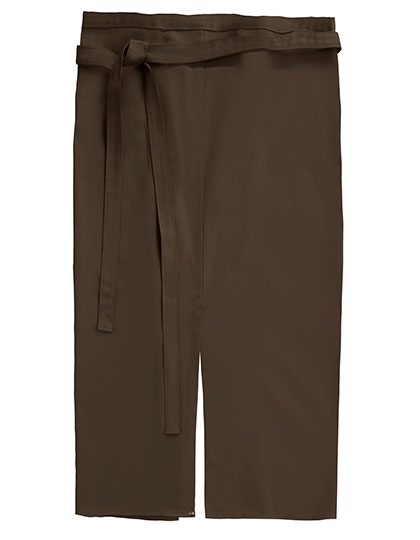 CG Workwear Slit Apron Milano 80 x 100 cm in Toffee – mit Firmenlogo individualisierbar