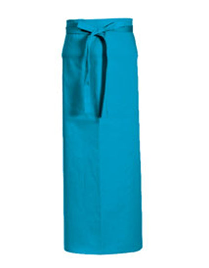 CG Workwear Slit Apron Milano 80 x 100 cm in Turquoise – mit Firmenlogo individualisierbar