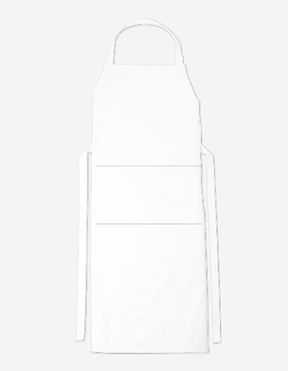 CG Workwear Bib Apron Verona Bag 110 x 75 cm in White – mit Firmenlogo individualisierbar