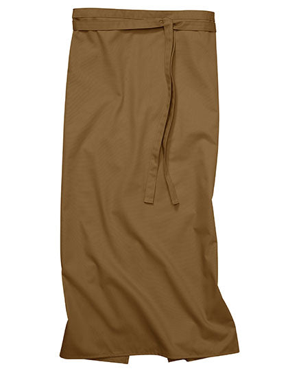 CG Workwear Bistro Apron Roma 100 x 100 cm in Caramel – mit Firmenlogo individualisierbar