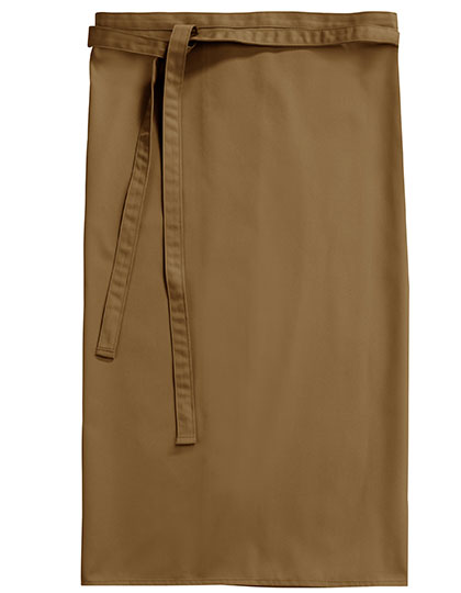 CG Workwear Bistro Apron Roma 80 in Caramel – mit Firmenlogo individualisierbar