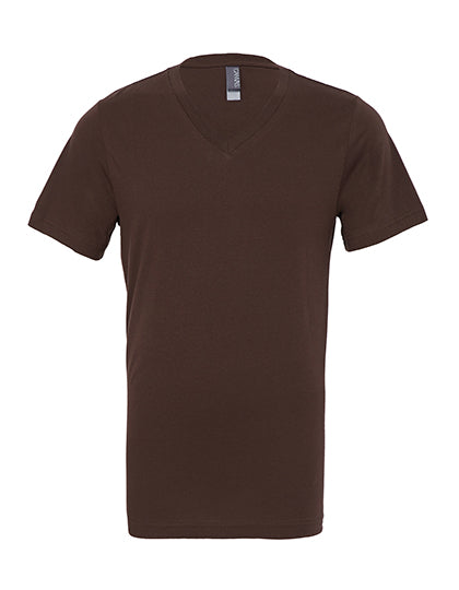 Unisex Jersey Short Sleeve V-Neck Tee von Bella + Canvas – Produkt- und Farbansicht für Textildruck und Stickerei