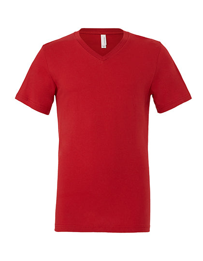 Unisex Jersey Short Sleeve V-Neck Tee von Bella + Canvas – Produkt- und Farbansicht für Textildruck und Stickerei