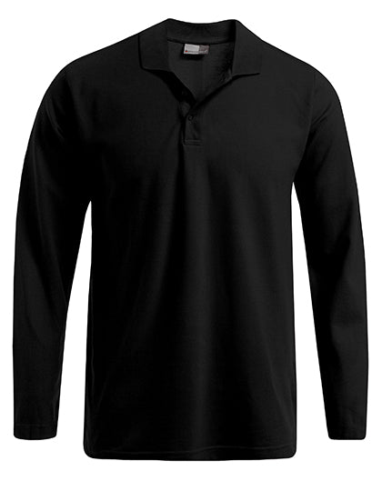 Langarm-Polo-Shirt aus Piqué – Regular Fit von Promodoro – Produkt- und Farbansicht für Textildruck und Stickerei