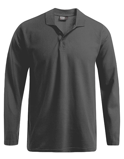 Langarm-Polo-Shirt aus Piqué – Regular Fit von Promodoro – Produkt- und Farbansicht für Textildruck und Stickerei