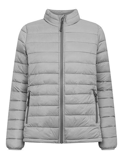 Promodoro Women´s Padded Jacket in New Light Grey (Solid) – mit Firmenlogo individualisierbar