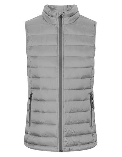 Promodoro Women´s Padded Vest in New Light Grey (Solid) – mit Firmenlogo individualisierbar