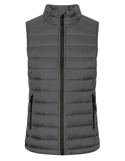 Promodoro Women´s Padded Vest in Steel Gray – mit Firmenlogo individualisierbar