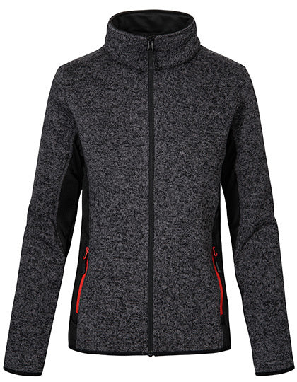Promodoro Women´s Knit Jacket Workwear in Heather Graphite – mit Firmenlogo individualisierbar