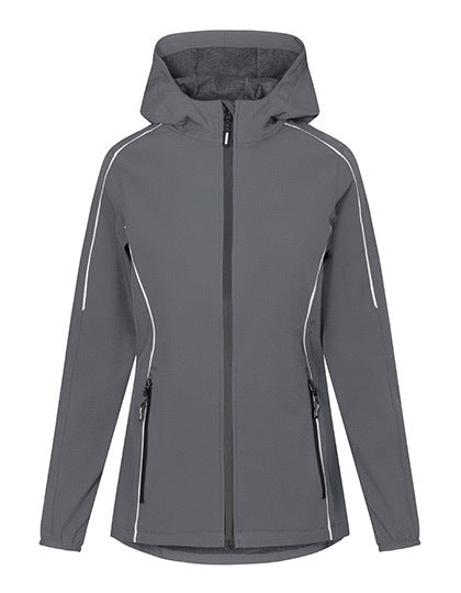 Promodoro Women´s Light Softshell Jacket in Steel Gray – mit Firmenlogo individualisierbar