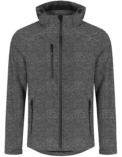 Promodoro Men´s Softshell Jacket in Heather Grey – mit Firmenlogo individualisierbar