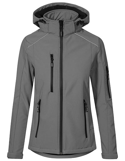 Promodoro Women´s Warm Softshell Jacket in Steel Gray – mit Firmenlogo individualisierbar